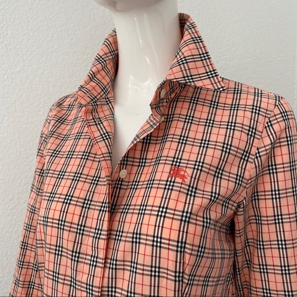 Burberry pink check blouse - Picture 2 of 12